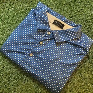 Bryon Nelson Men's Performance Golf Shirt Blue Size Large